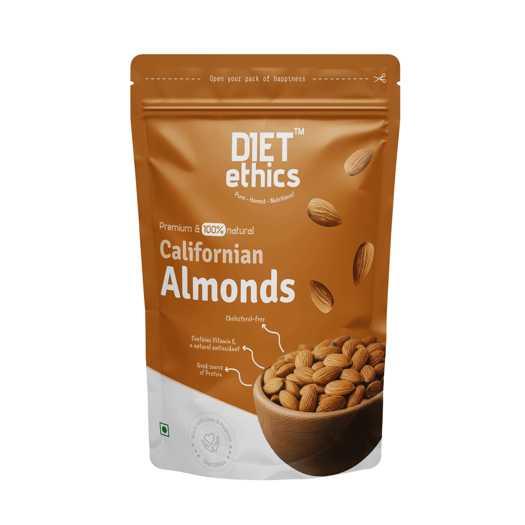 Diet Ethics Premium California Almonds 200g – Heart-healthy vitamin E rich nuts