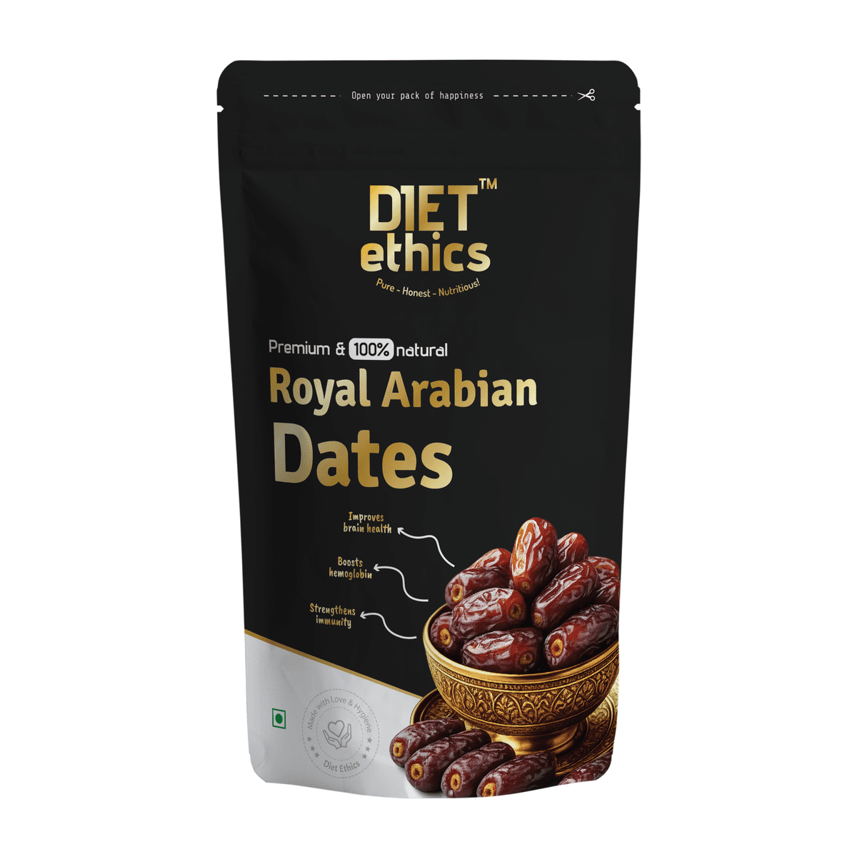 Royal Arabian Dates 400g premium dry fruit pack
