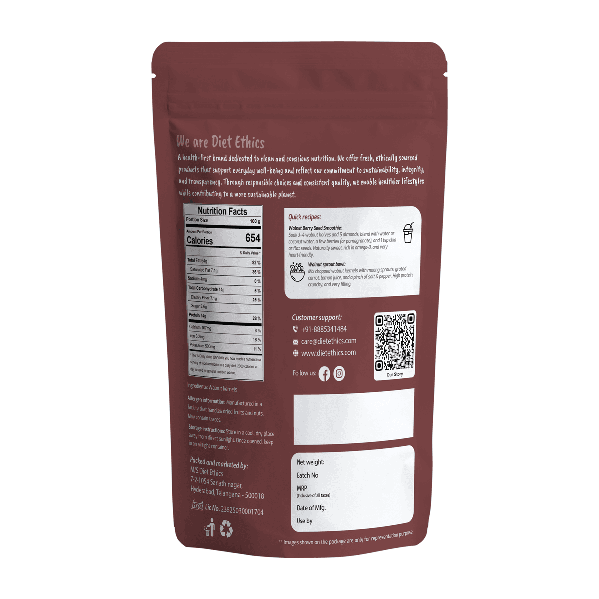 Premium Chilean walnut kernels with natural appearance and quality