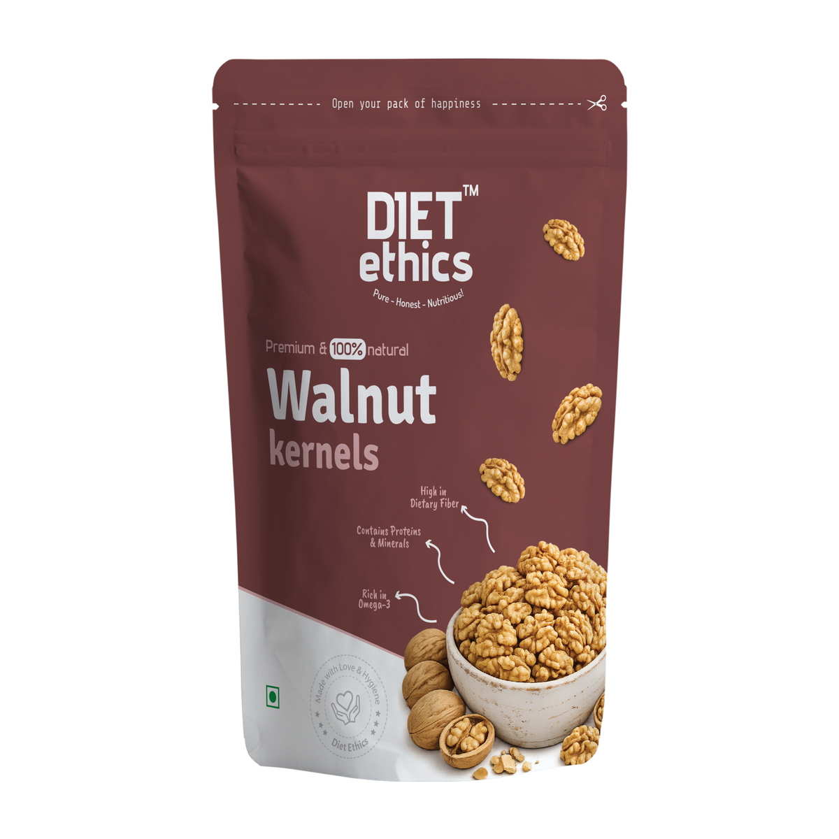 Diet Ethics Chilean Walnut Kernels 300g – Omega-3 antioxidant brain food